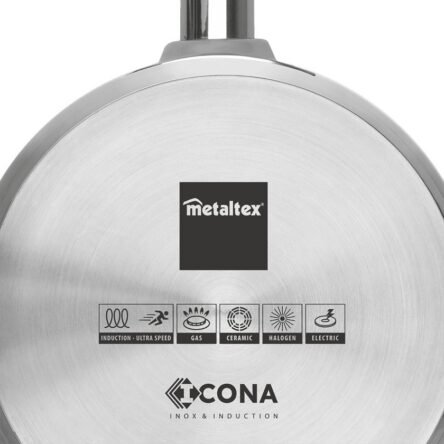 Τηγάνι ανοξείδωτο metaltex icona 24εκ. πάτος 5mm