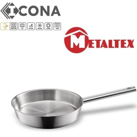 Τηγάνι ανοξείδωτο metaltex icona 28εκ. πάτος 5mm